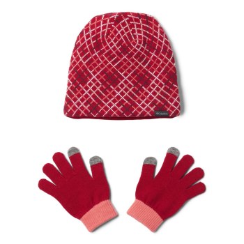 Columbia Hoeden Meisjes, Hat and Glove Set II Bordeaux, 63BXEIMQK